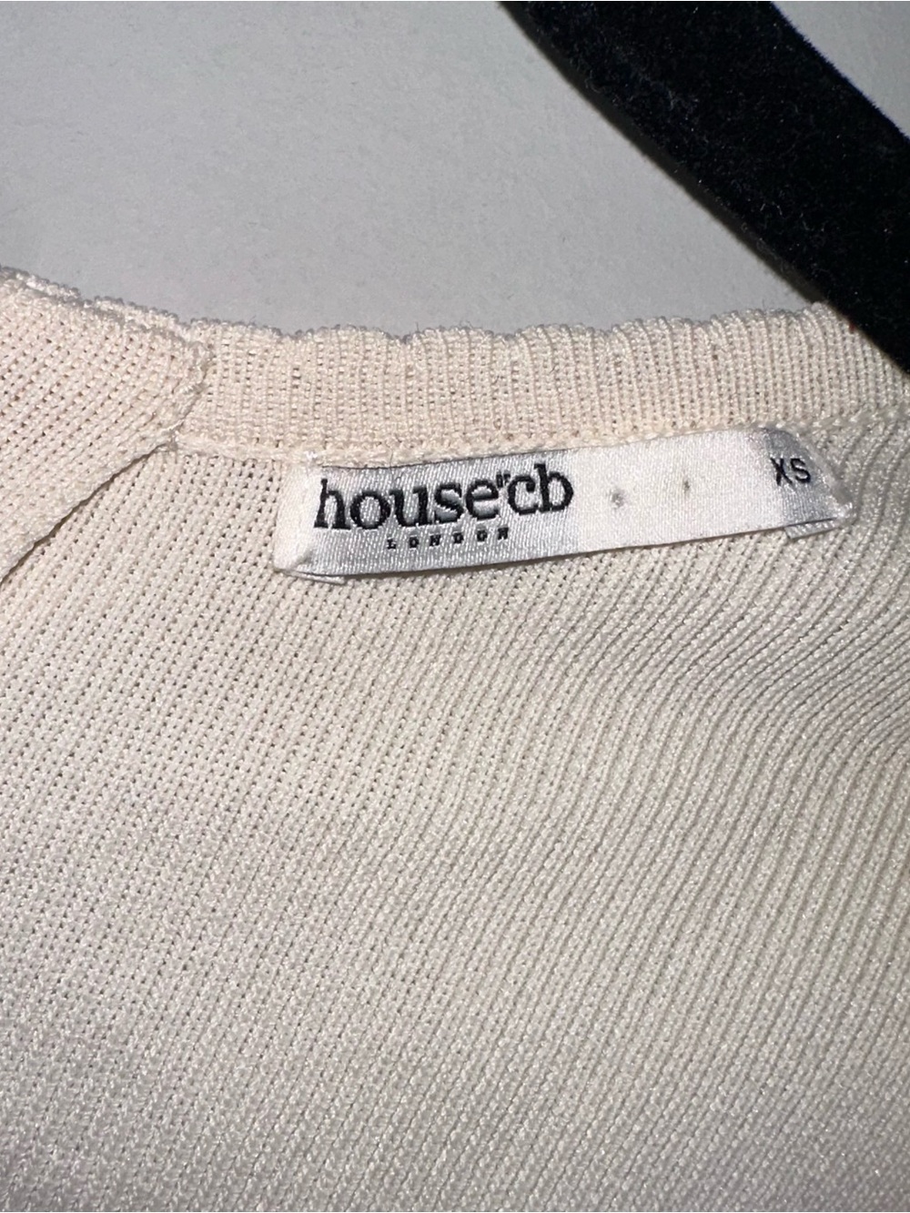 House of CB Caprice Rib Knit Long Sleeve Flare Cottagecore Cream Dress Size XS - Picture 4 of 10